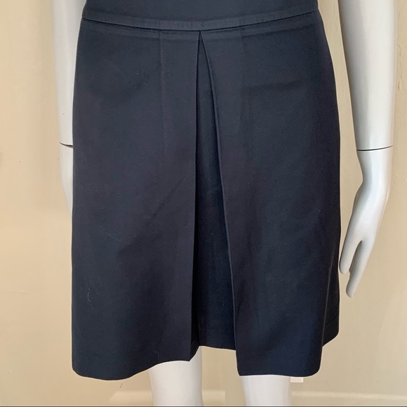 MAXMARA Weekend Pleated A-Line Skirt Navy Blue - Picture 6 of 15